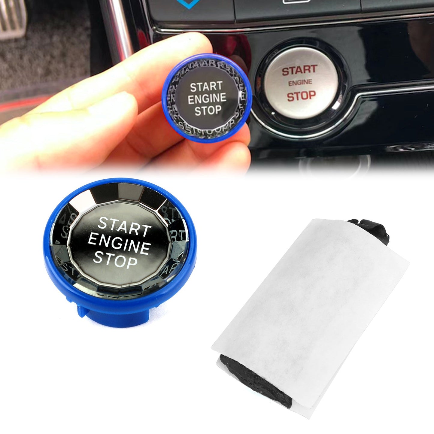 Engine Start Stop Push Button Knob Switch Decor Cover Fits For Jaguar XF XE F-Pace