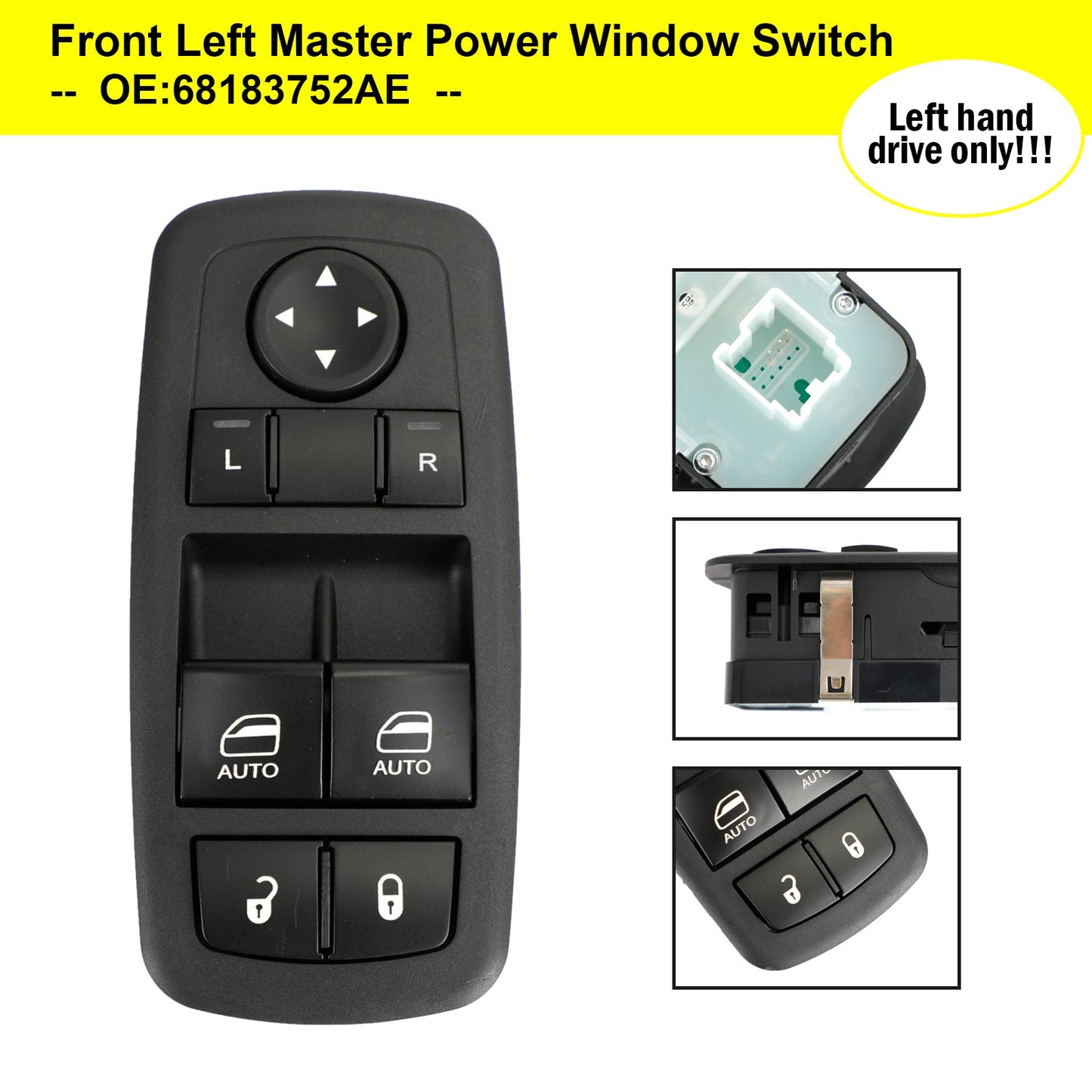 Dodge Challenger 2015-2017 Front Left Master Power Window Switch 68183752AE 68183752AB 68183752AC