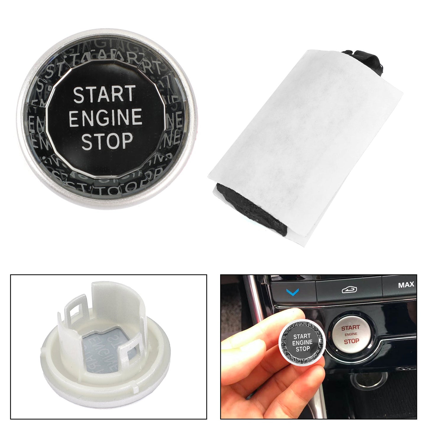 Engine Start Stop Push Button Knob Switch Decor Cover Fits For Jaguar XF XE F-Pace