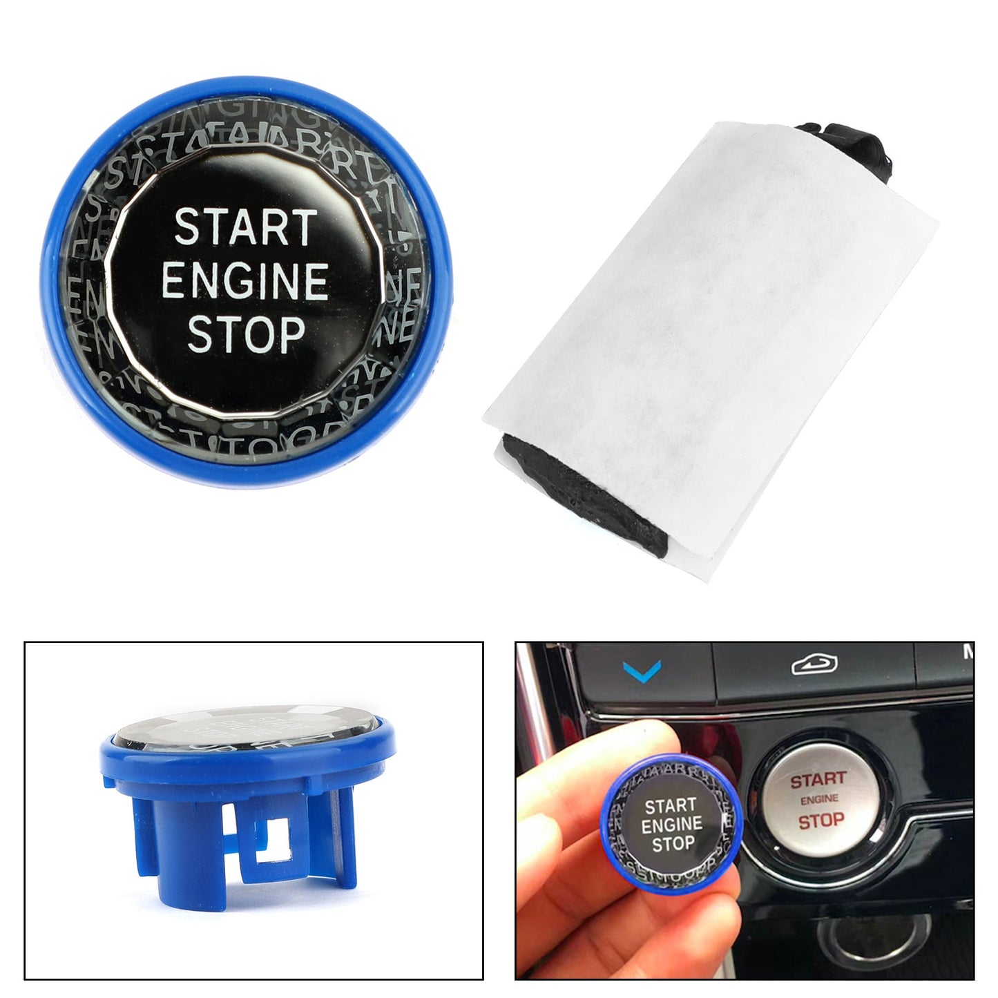 Engine Start Stop Push Button Knob Switch Decor Cover Fits For Jaguar XF XE F-Pace