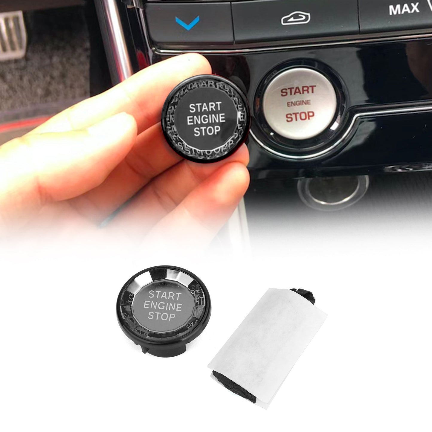 Engine Start Stop Push Button Knob Switch Decor Cover Fits For Jaguar XF XE F-Pace