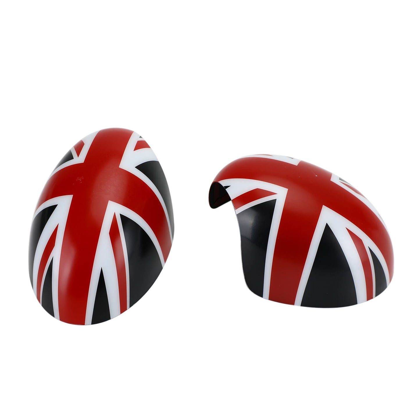 MINI Cooper R55 R56 R57 Black/Red 2 x  Union Jack UK Flag Mirror Covers