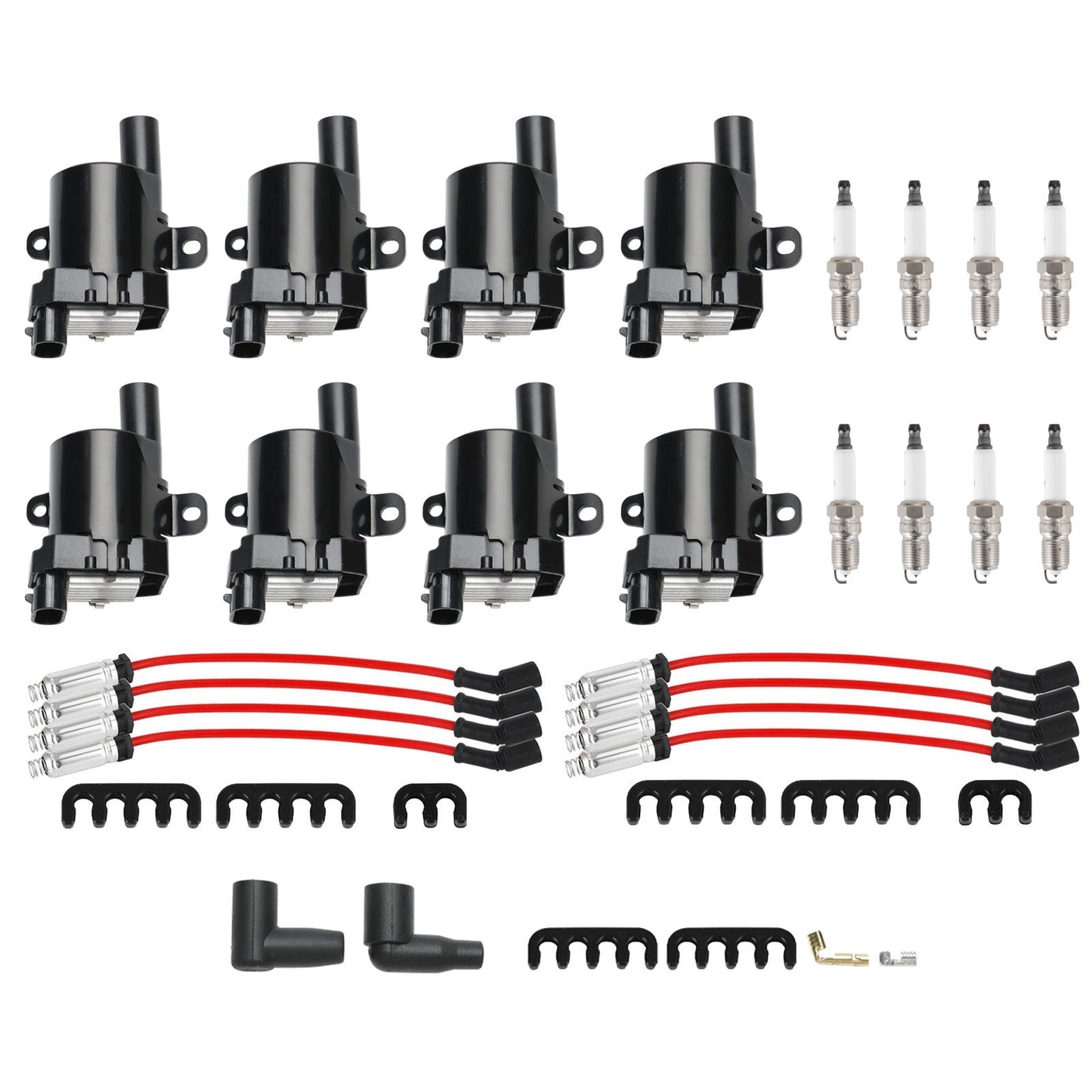 2001-2006 Chevy Silverado 3500 6.0L 8Pack Ignition Coil+Spark Plug+Wires Set UF262 C1251 D585 5C1082