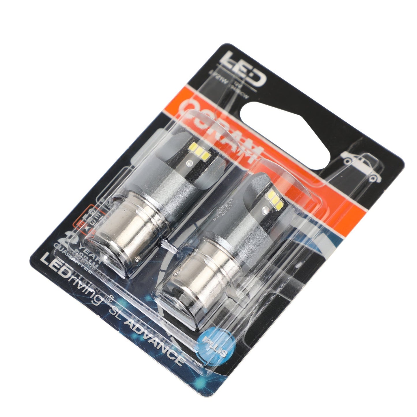 2x OSRAM 9456CW Car Auxiliary Bulbs LED P21W 12V2.5W BA15s