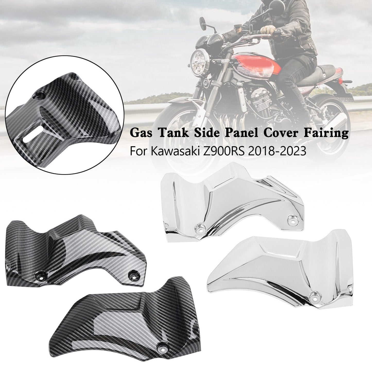 2018-2023 Kawasaki Z900RS Gas Tank Side Trim Cover Panel Fairing Cowl