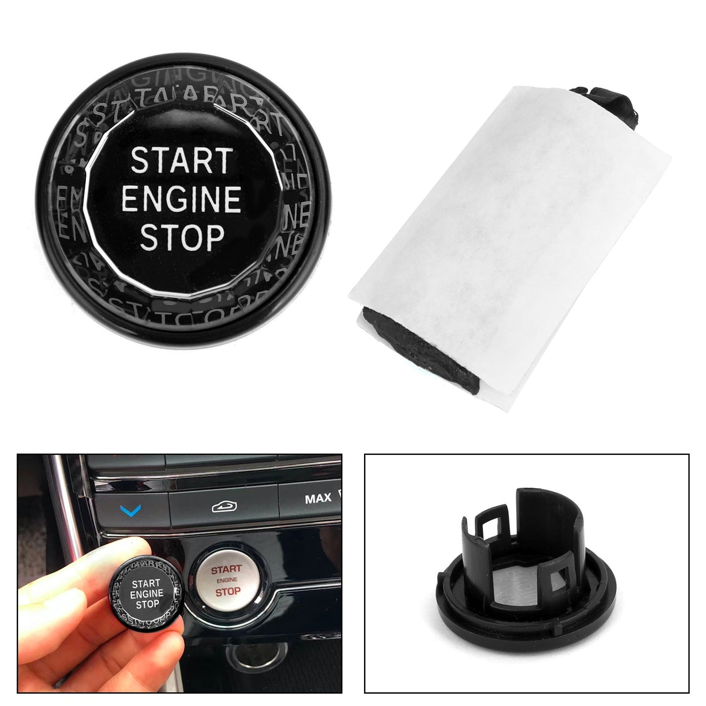 Engine Start Stop Push Button Knob Switch Decor Cover Fits For Jaguar XF XE F-Pace