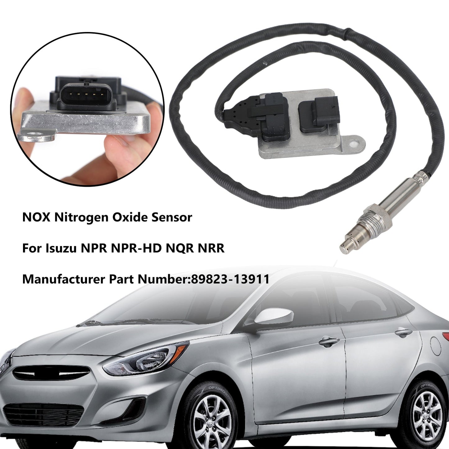 2010-2013 Isuzu NPR NPR-HD NQR NRR NOX Nitrogen Oxide Sensor 89823-13911