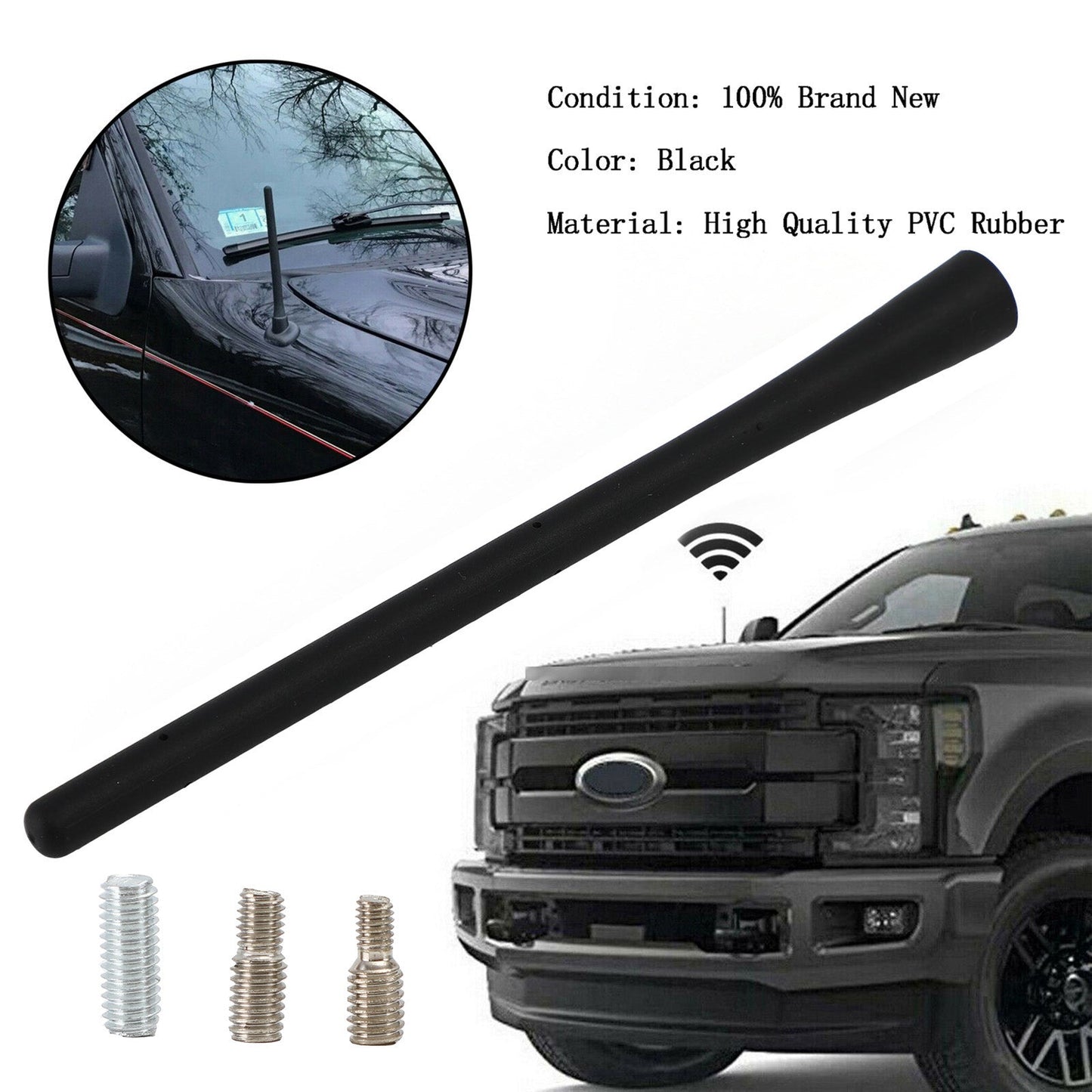 7Inch Rubber Signal Antenna For Ford F150 F250 F350 & Ram 1500 2009-2019