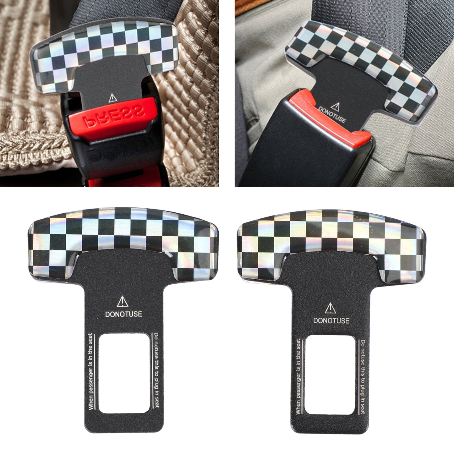 2PCS Universal Car Seat Belt Buckle Clip Replacement