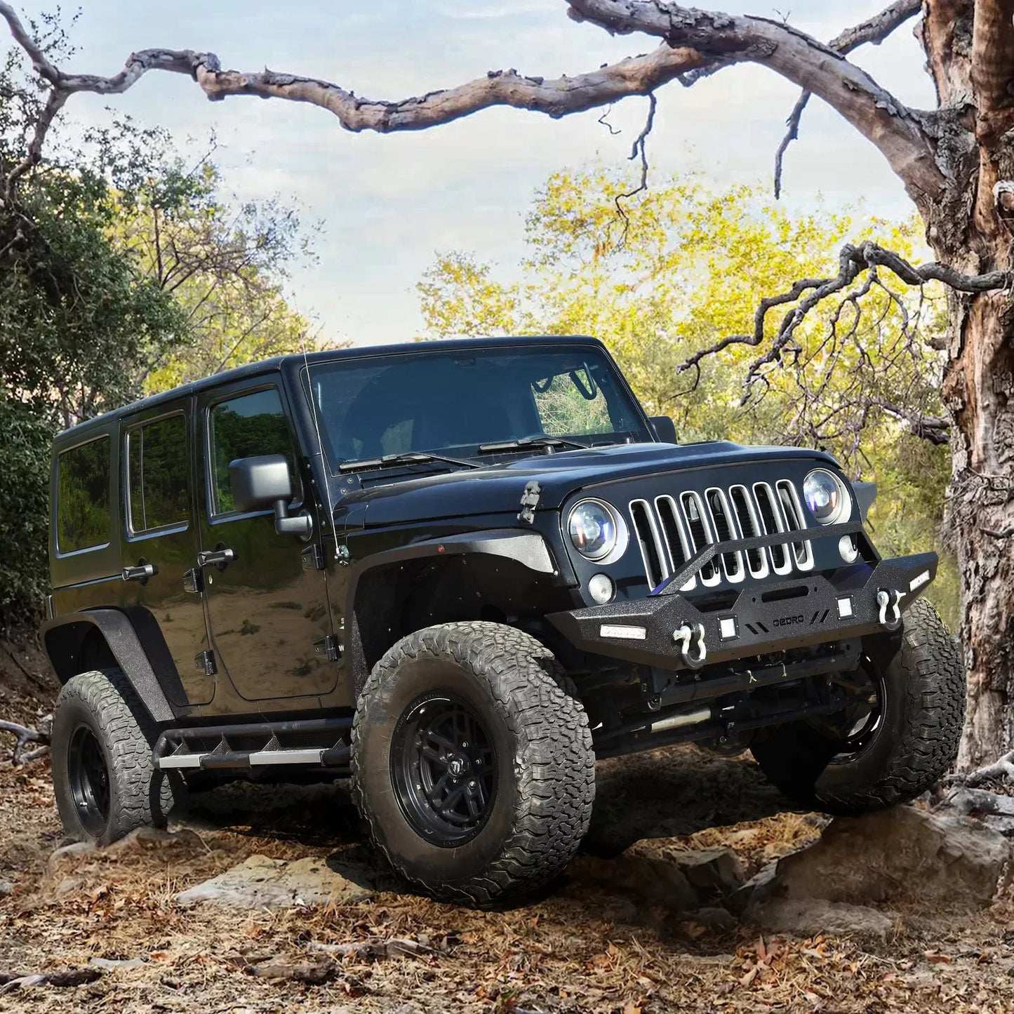 2007-2018 Jeep Wrangler JK Unlimited Front Bumper with LED Light