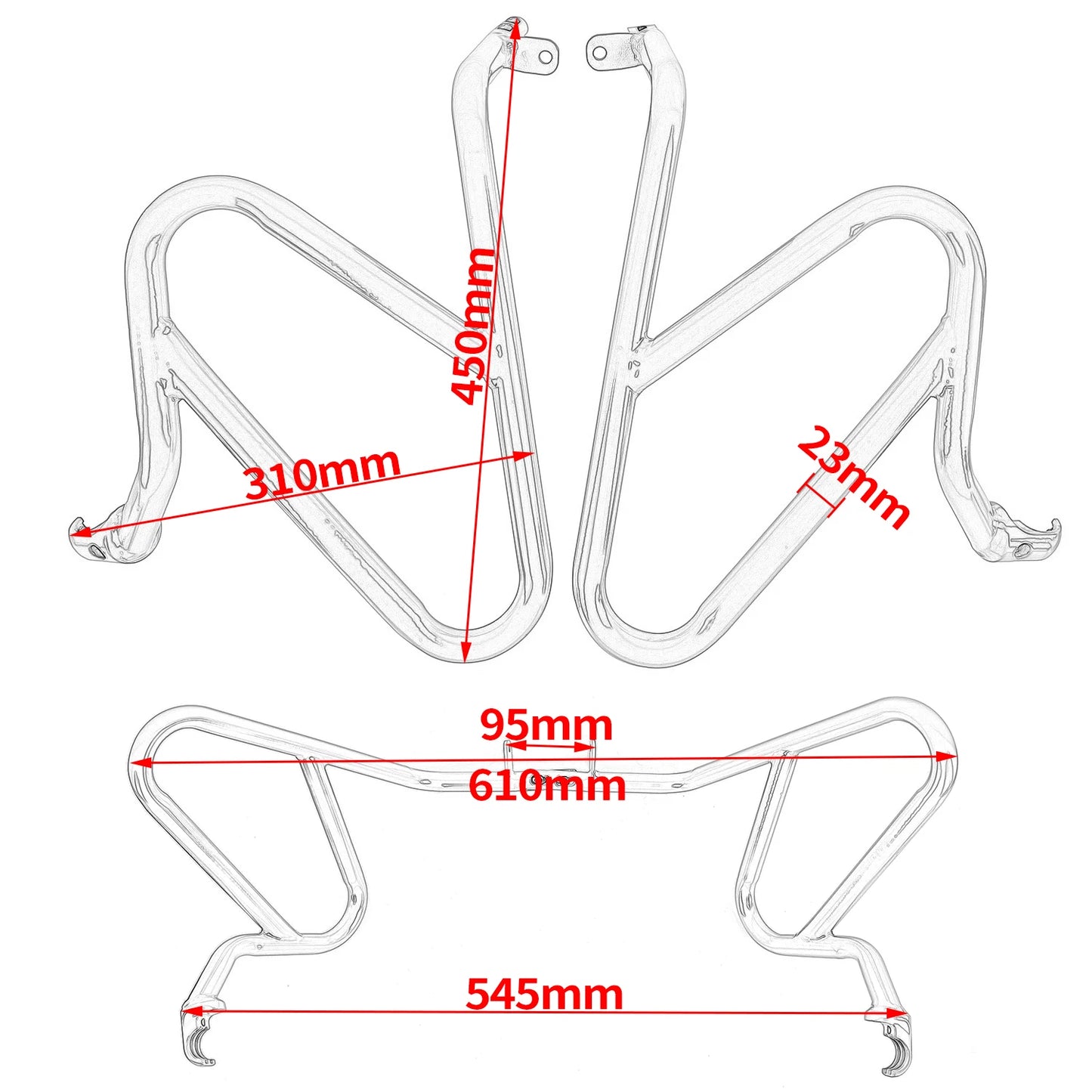 KTM390 ADV 2020-2022 Upper Lower Crash Bar Frame Engine Guard Bumper Falling Protector