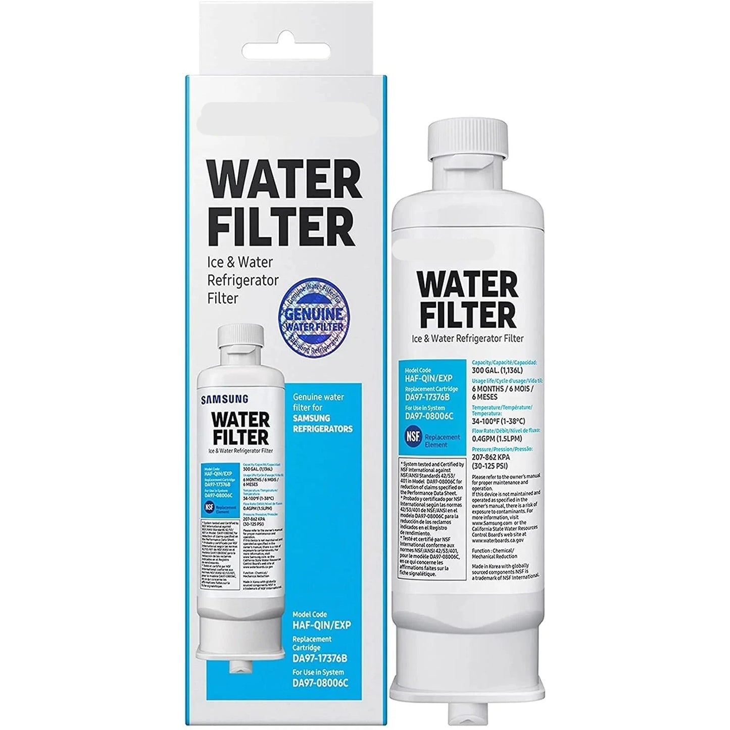 2pk DA97-17376B HAF-QIN/EXP Replacement Refrigerator Water Filter