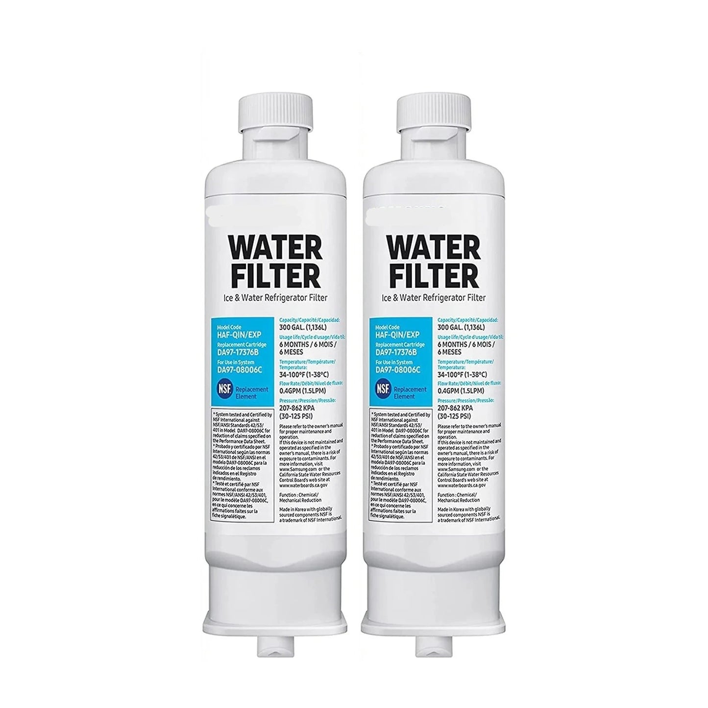 2pk DA97-17376B HAF-QIN/EXP Replacement Refrigerator Water Filter