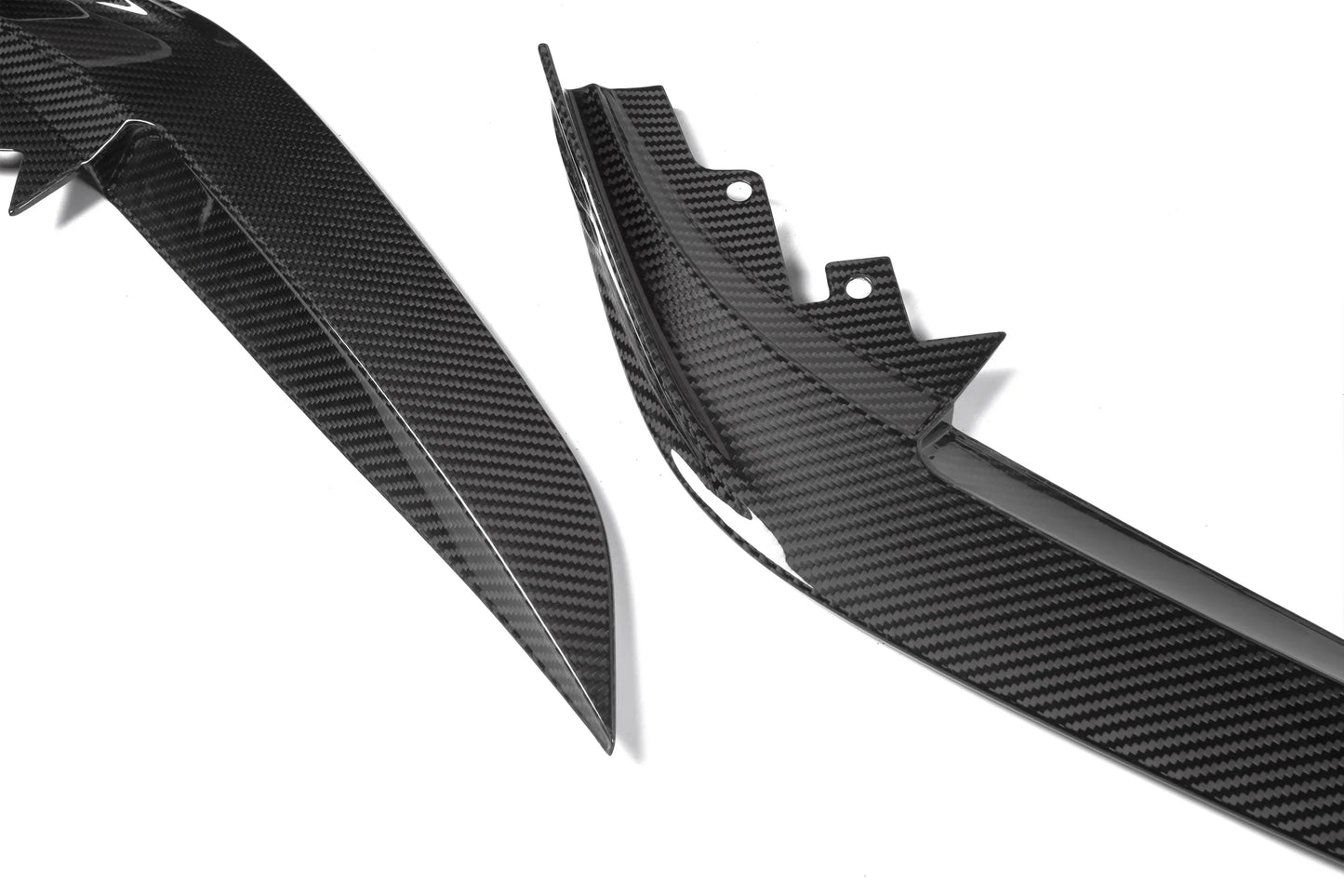 BMW 4 Series Gran Coupe G26/i4 2021-IN 3PCS Winglet Lips Blades Dry Carbon Fiber Front Bumper Lip Splitter