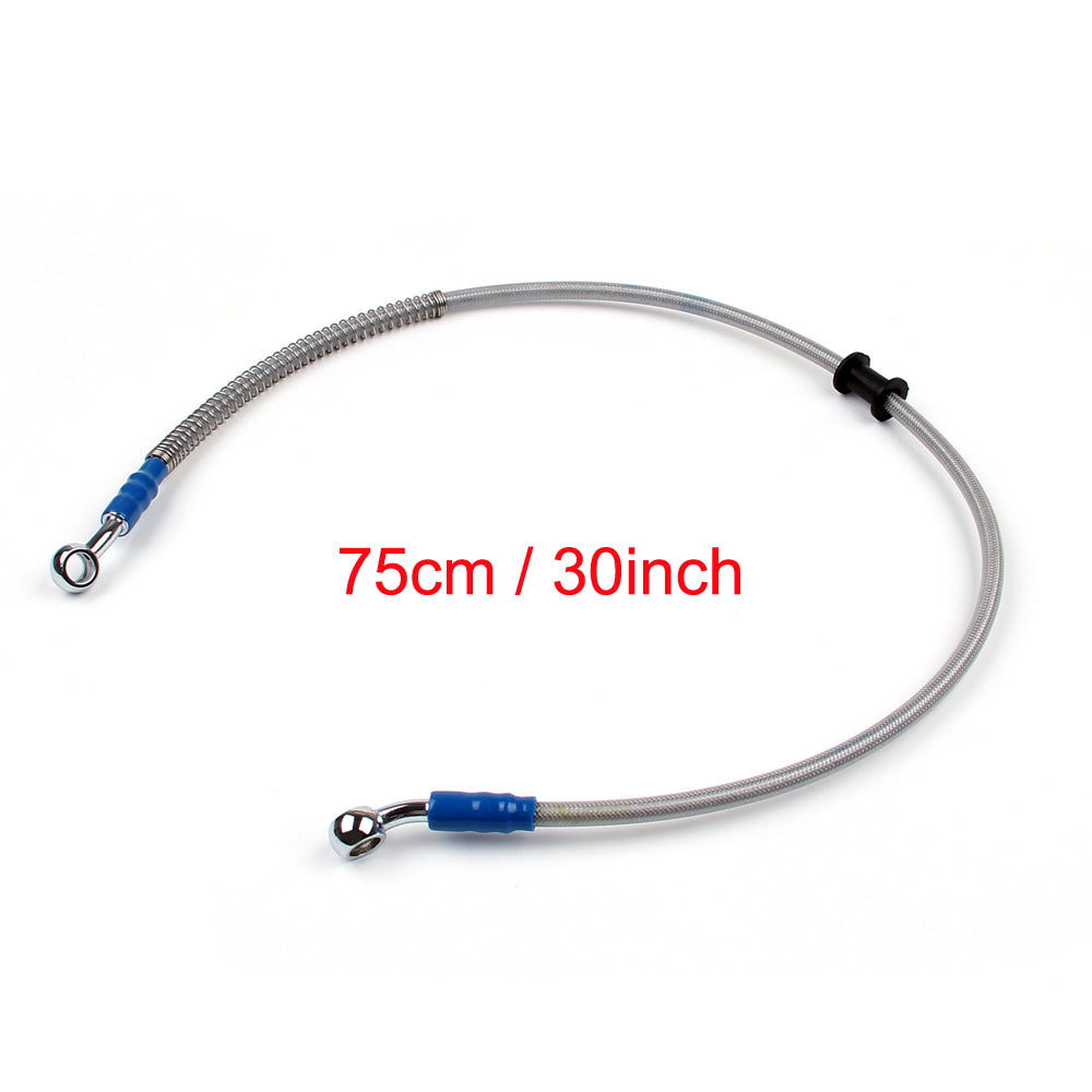 75cm/30" M10 Brake Oil Hose Line Banjo Fitting Stainless Steel End