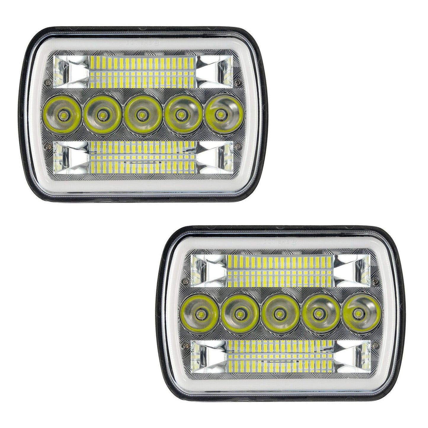 Pair 7x6"LED Headlight Hi/Lo Beam DRL For Chevy Express Cargo Van 1500 2500 3500