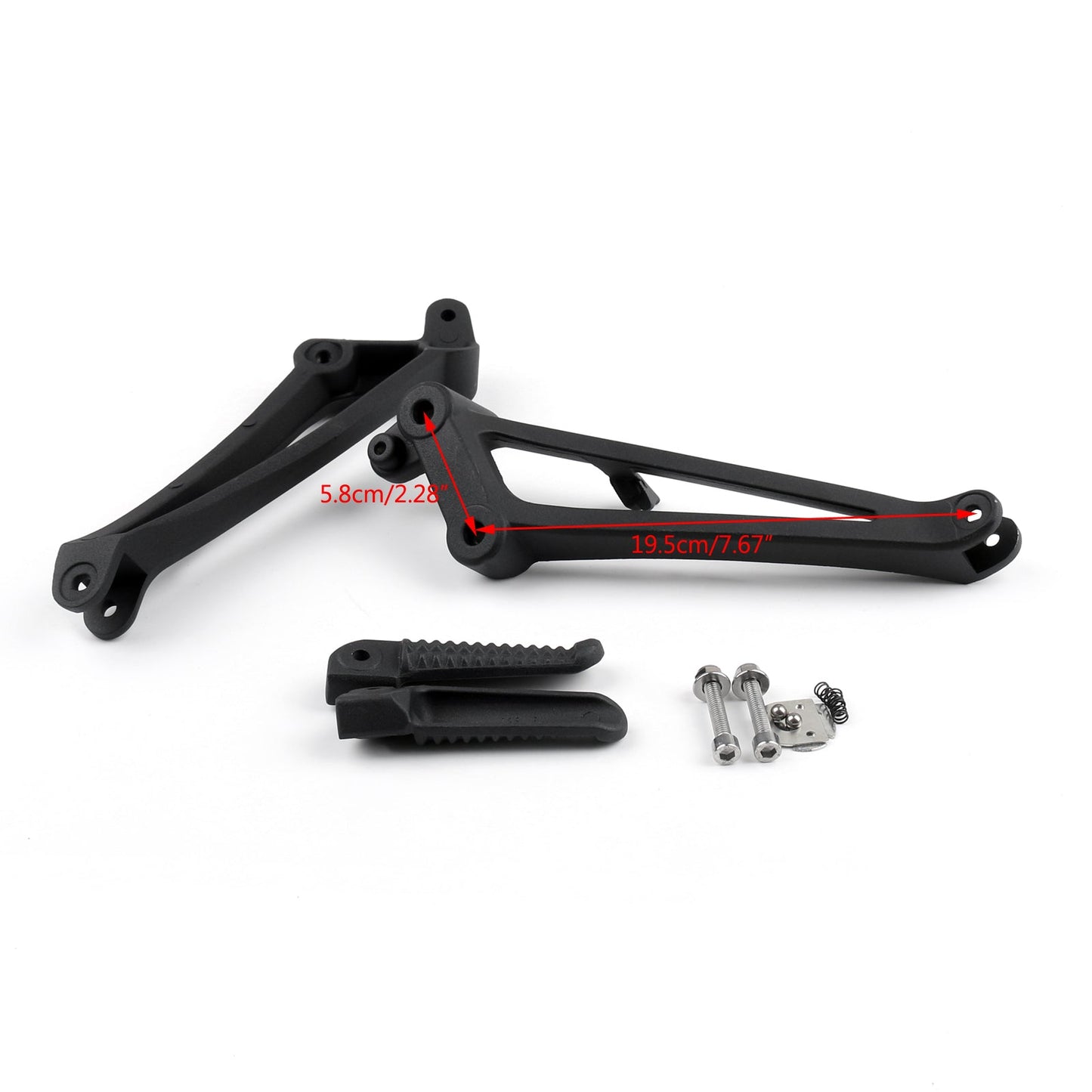 Rear Passenger Foot Pegs Footrest Brackets Fit For Yamaha YZF R1 2009-2011 Black