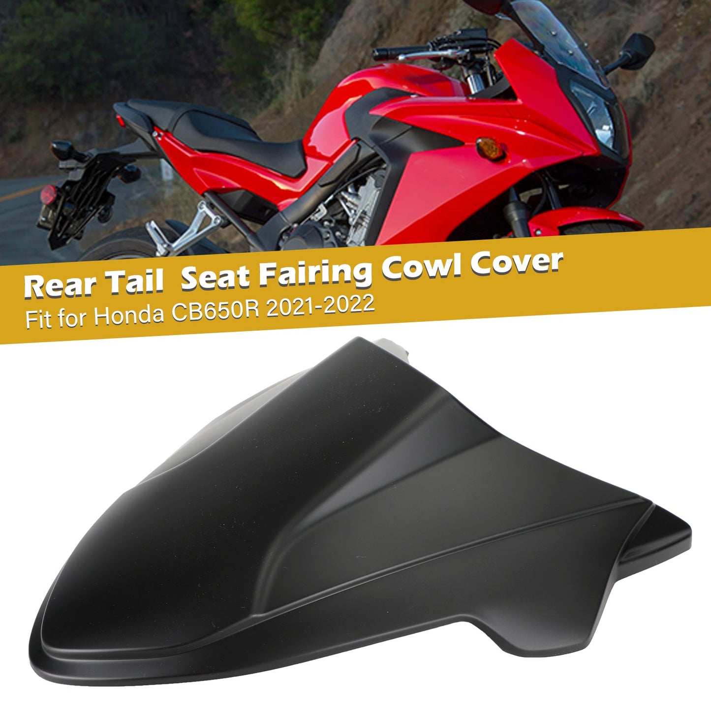 Rear Tail Seat Fairing Cowl Cover for Honda CB650R 2021-2022