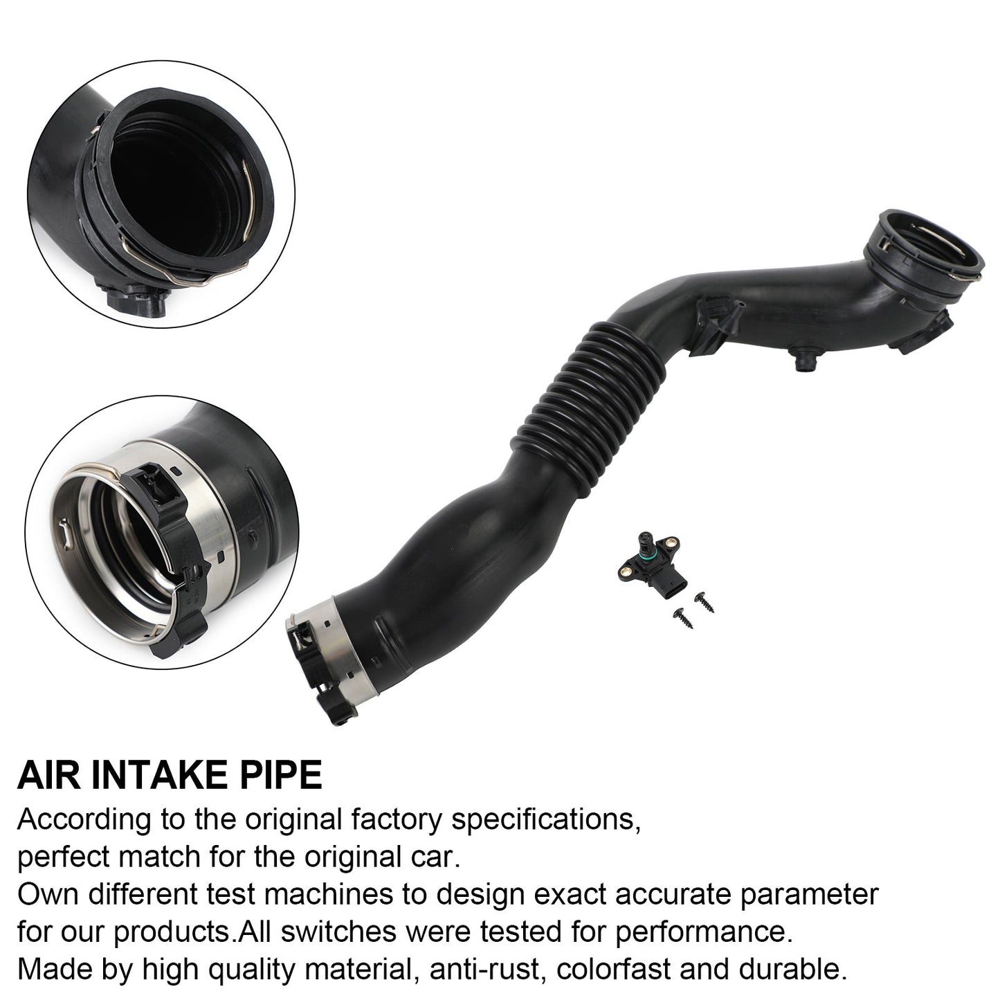 2013-2013 335i xDrive Sedan BMW Intercooler Air Intake Duct Charge Pipe Hose 13717604033 7604033