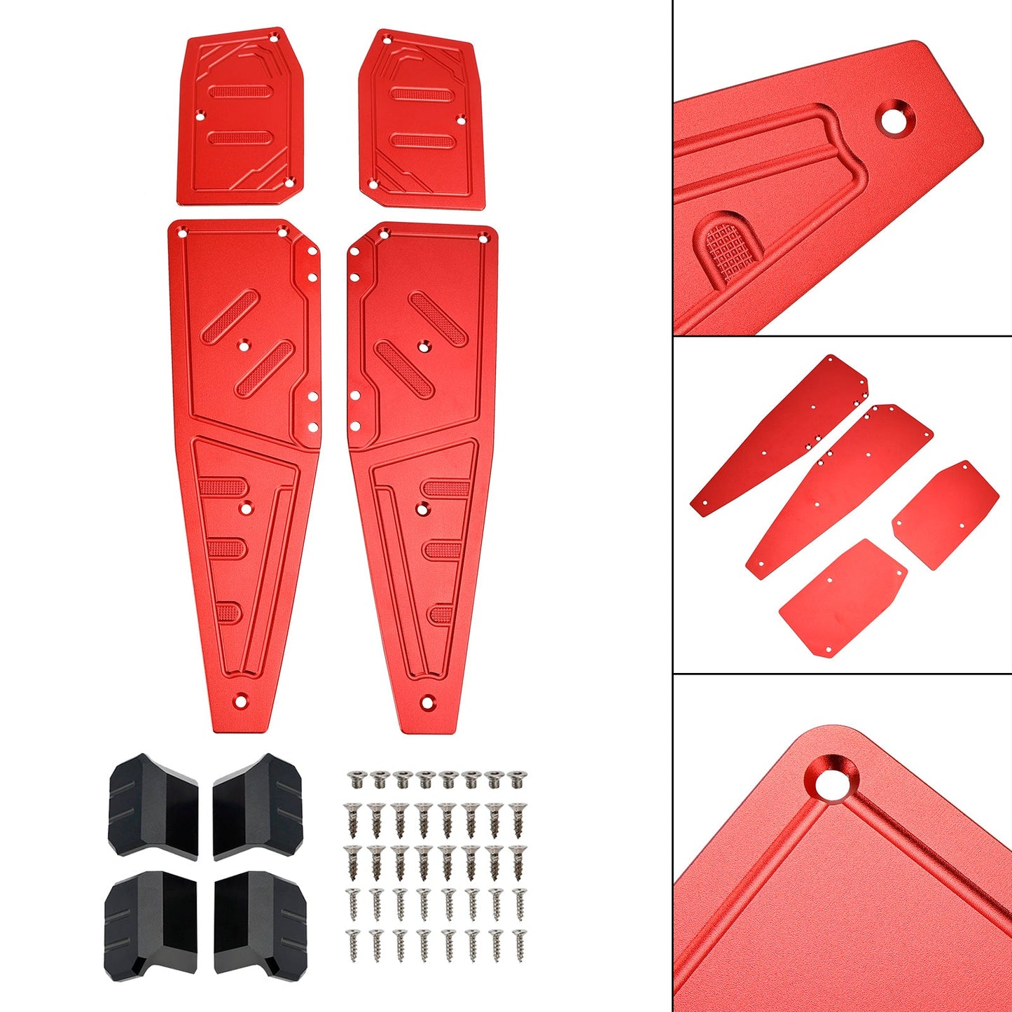 22-23 Aprilia SR GT200 SR GT125 Red Footboard Foot Rest Pad Peg Pedal Plate