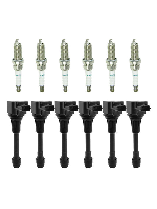 2008-2012 Infiniti EX35 3.5L V6 6PCS Ignition coil+6PCS Spark Plug UF550 CUF2118 673-4029 5C1727