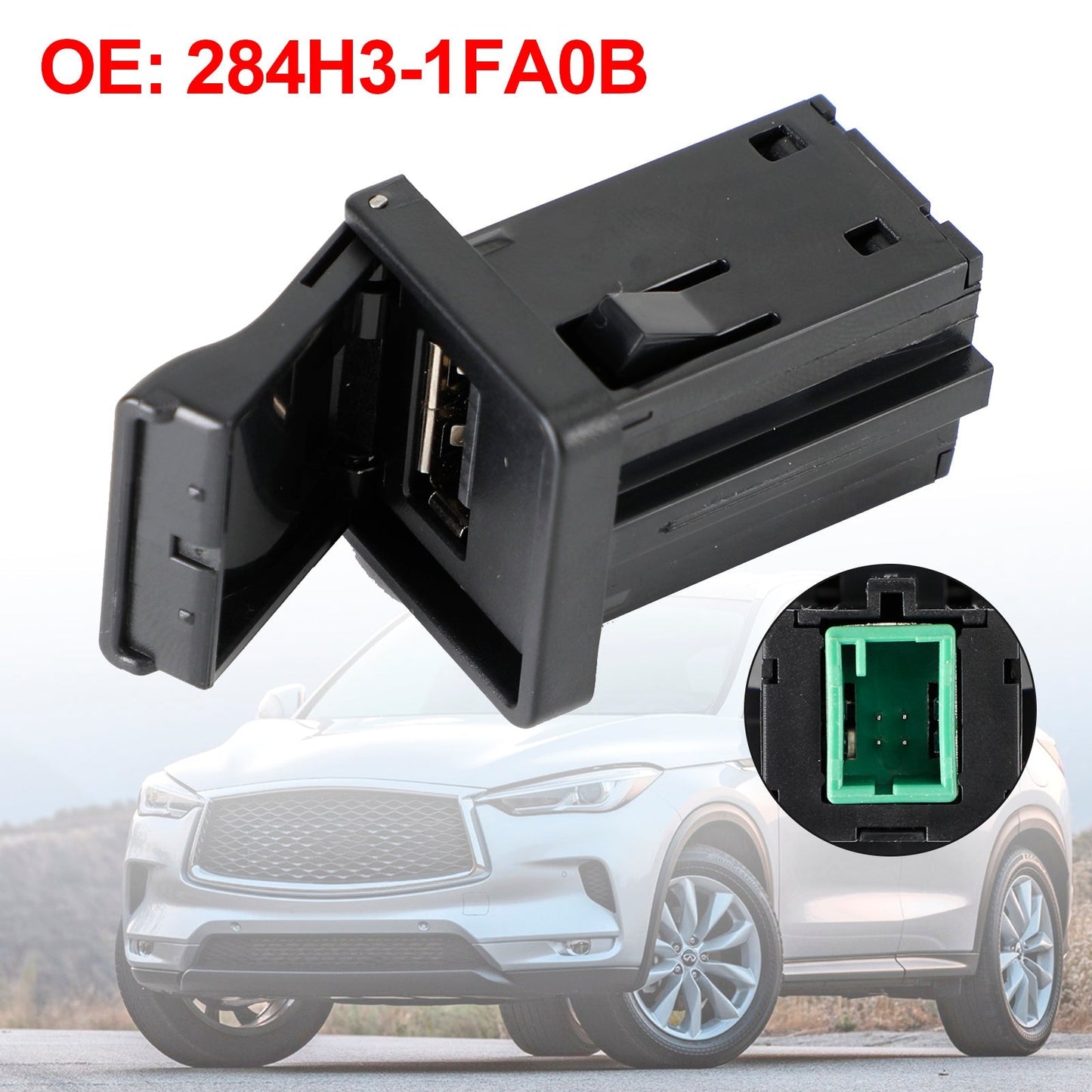 284H3-1FA0B USB Connector Auxiliary Adapter for Nissan Infiniti 2008-2019