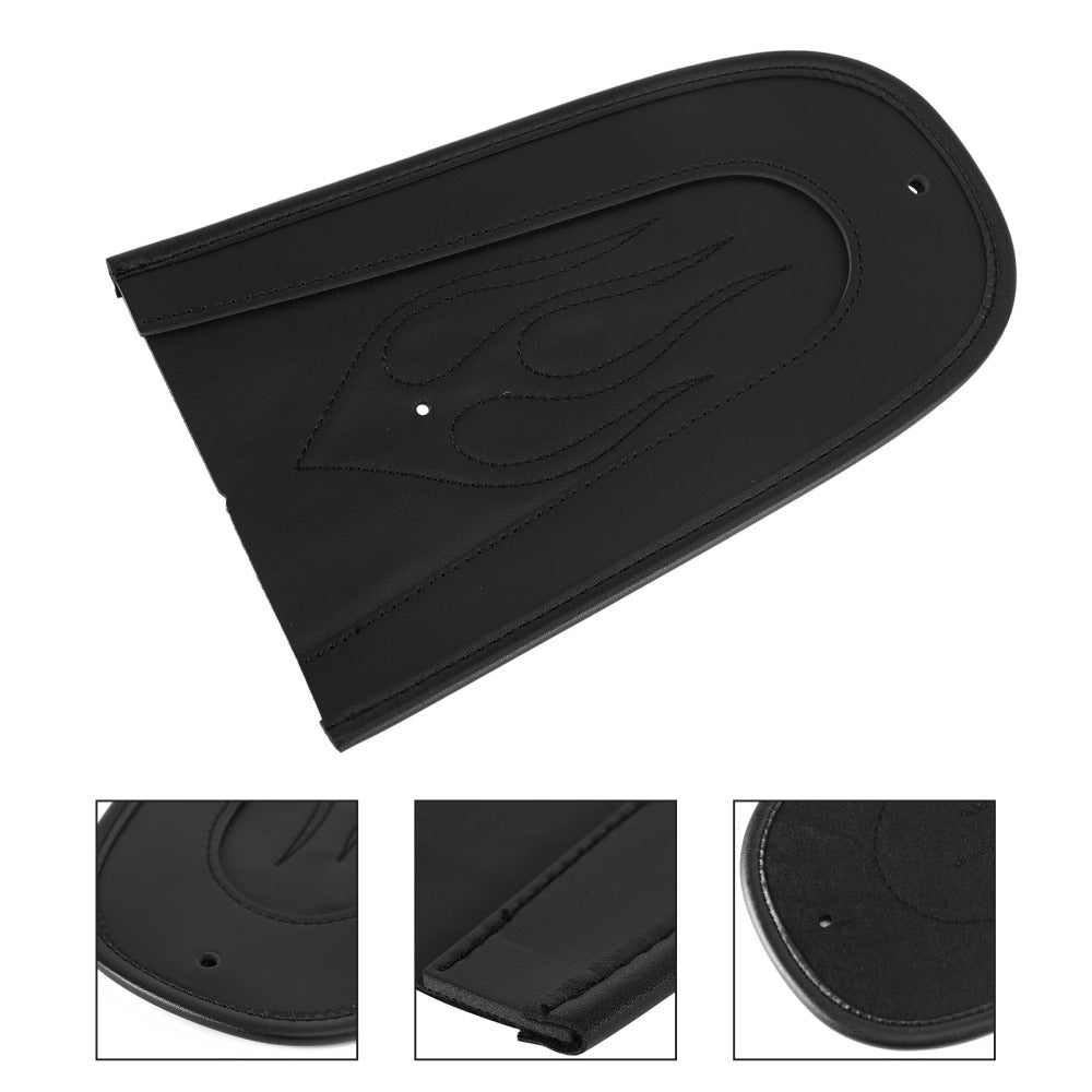 Black PU Leather Flame Stitch Solo Seat Rear Fender Bib For Sportster 1200 883