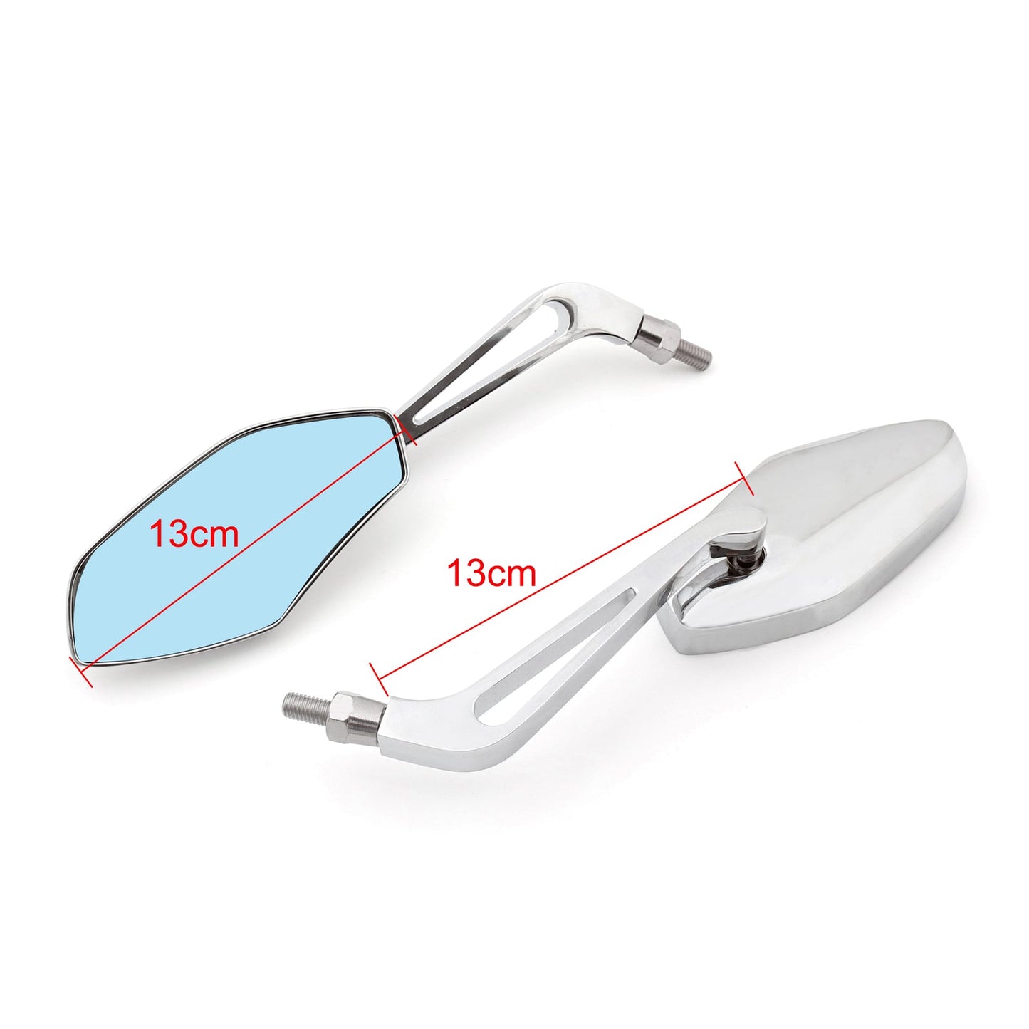 8mm 10mm Universal Motorcycle Cruiser Side Rear View Mirrors For Honda