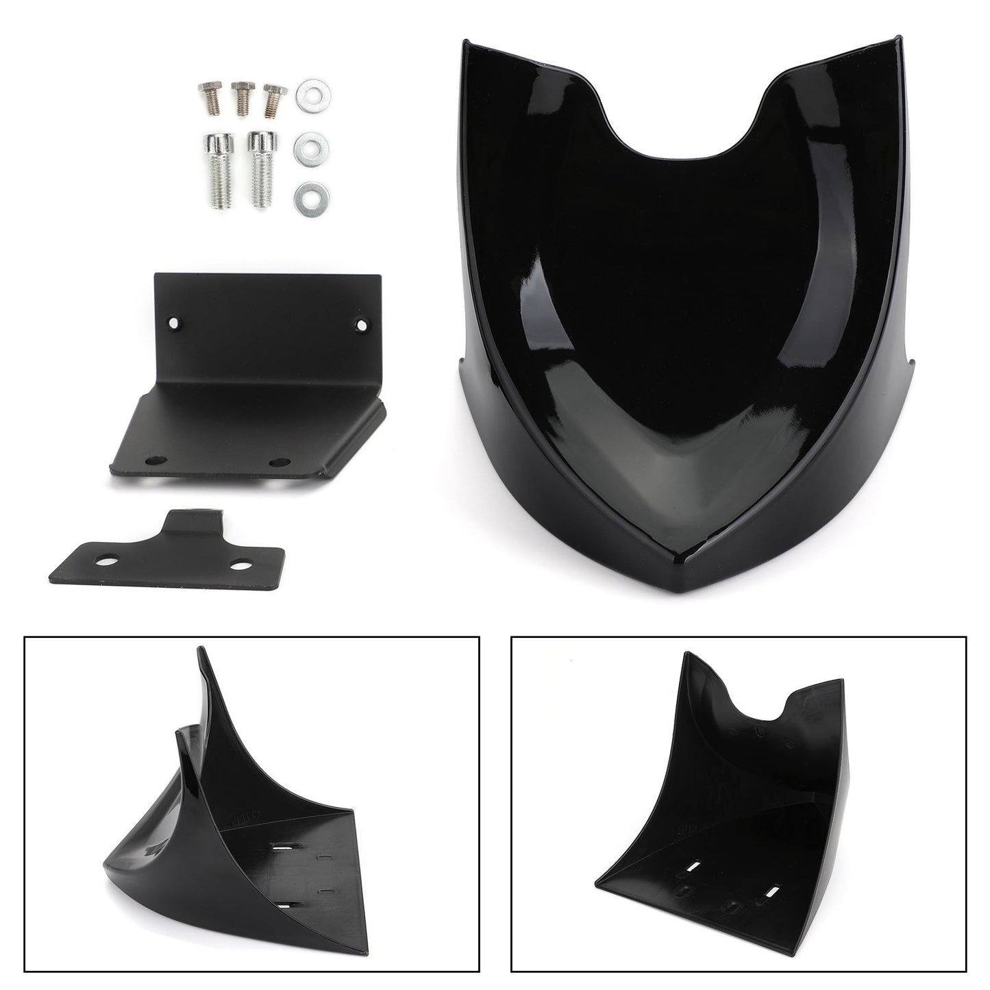 04-19 Sportster XL883 XL1200 48 72 Front Chin Spoiler Air Dam Fairing MBlack