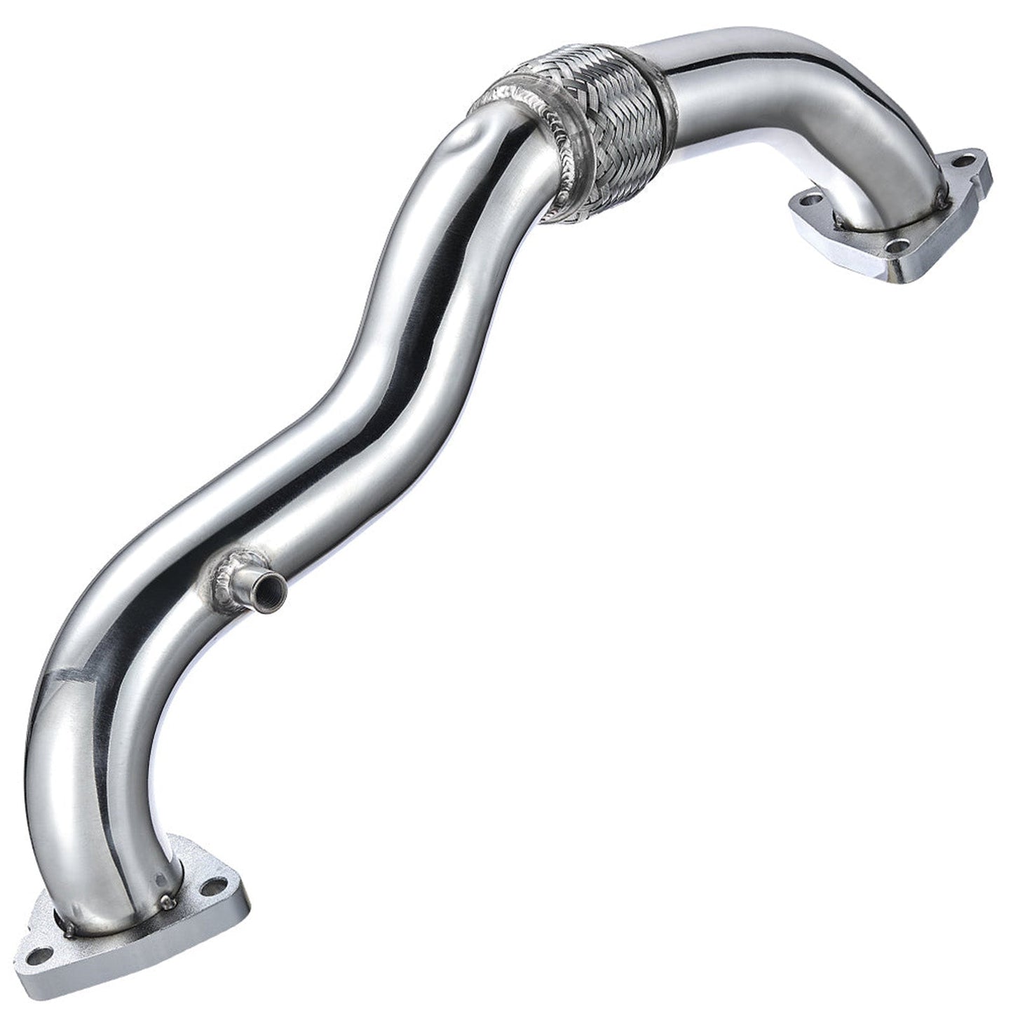 2008-2010 Ford 6.4L Powerstroke Diesel Exhaust Up-Pipe Heavy Duty Polished NO EGR