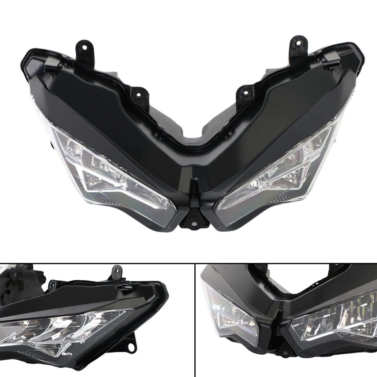 Headlight Guard Protector Cover Haddlamp Kit For Kawasaki Ninja 400 18-21 Smoke