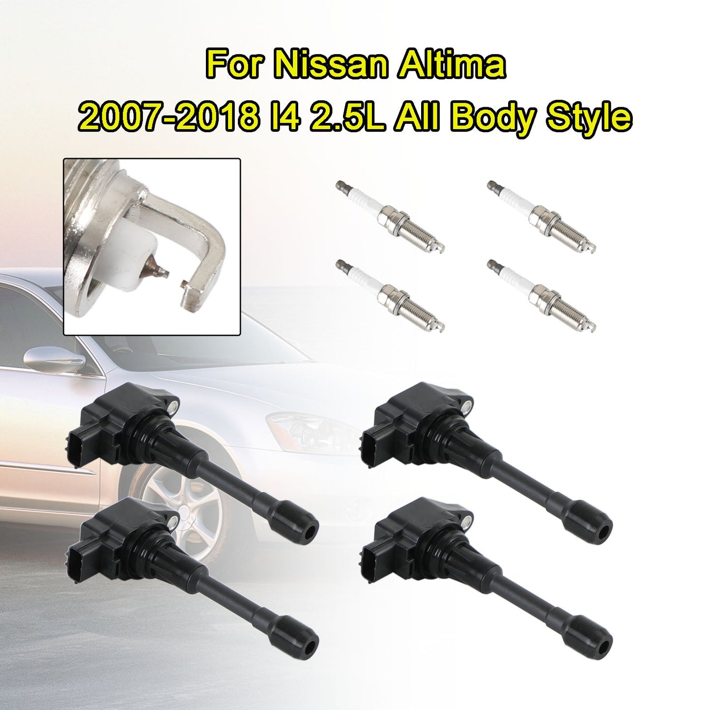 4PCS Ignition Coils Pack 22448ED000 For Nissan Altima Sentra Rogue X-Trail Tiida 2.5L UF549