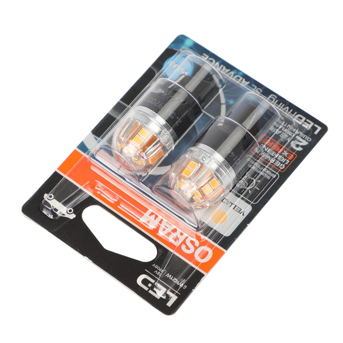 2x For OSRAM 9705Y Car Auxiliary Bulbs LED WY21W 12V2.5W WX3x16d