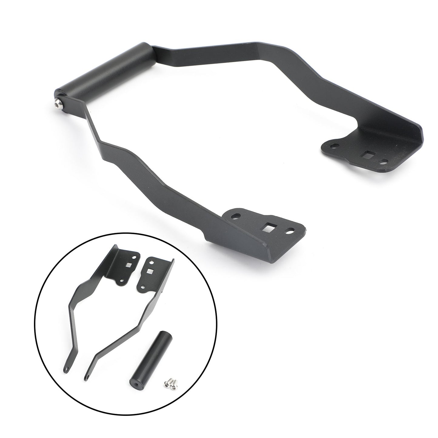 Black Windscren Bracket Mount Smartphone/GPS Holder for BMW F750GS F850GS 18-19