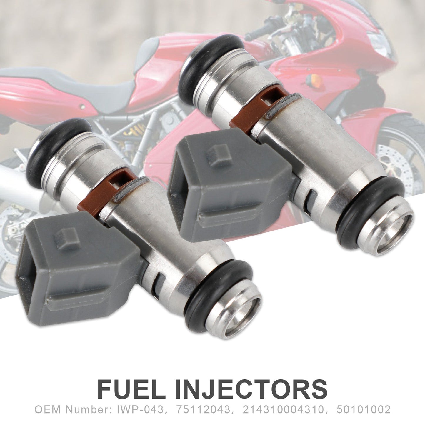 2PCS Fuel Injector IWP043 FOR DUCATI MOTORCYCLES Supersport MH900 Monster 75112043