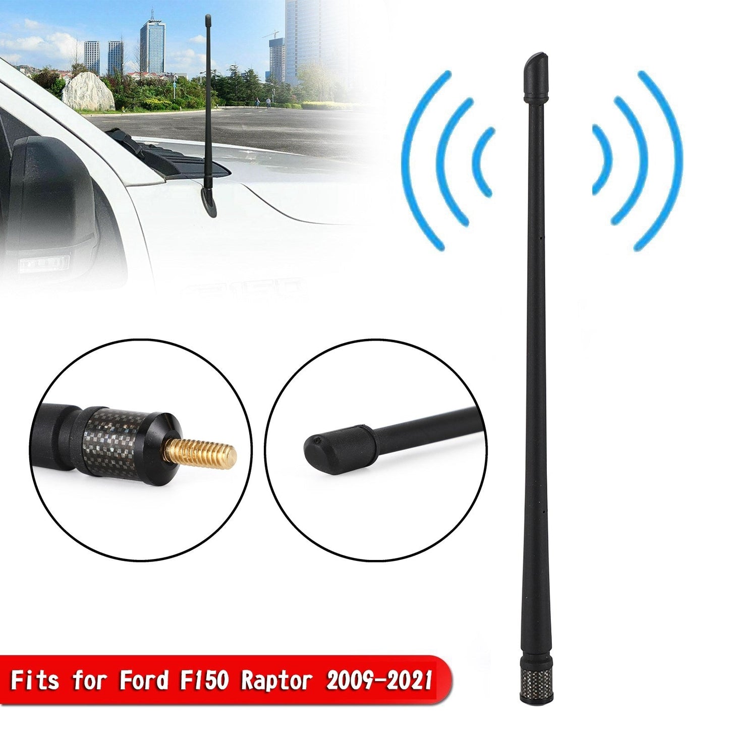 2009-2021 Ford F150 Raptor 13" Car Radio Antenna Mast Fits