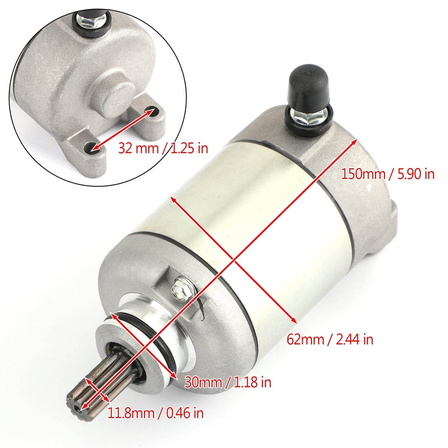 Honda Starter Motor 31200-MEE-D00 Fit For Honda CBR600 CBR600RR Fireblade 2003-2006 Silver Champoo