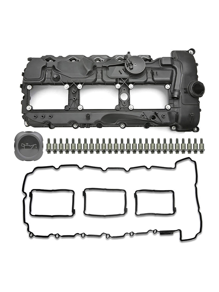 2012-2013 BMW E82/E88 135is 3.0L Turbocharged N55B30 Engine Valve Cover w / Gasket+Cap 11127570292 E346-AS