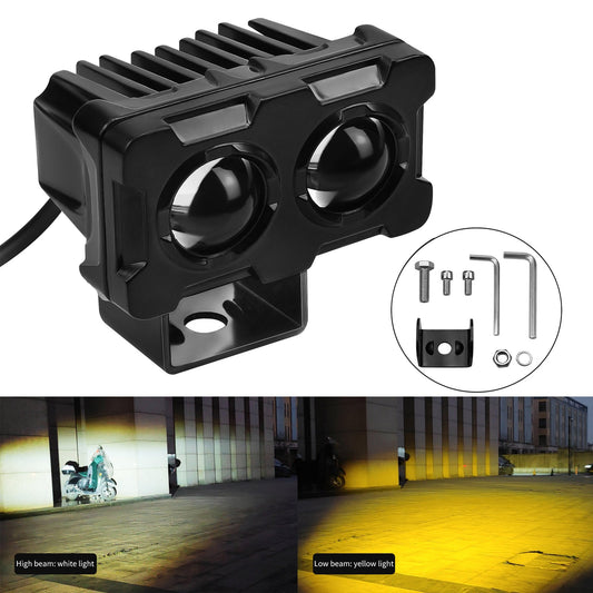 12V-85V Led Motorcycle Worklight Bike Front Headlight Square Spotlight Fog Light