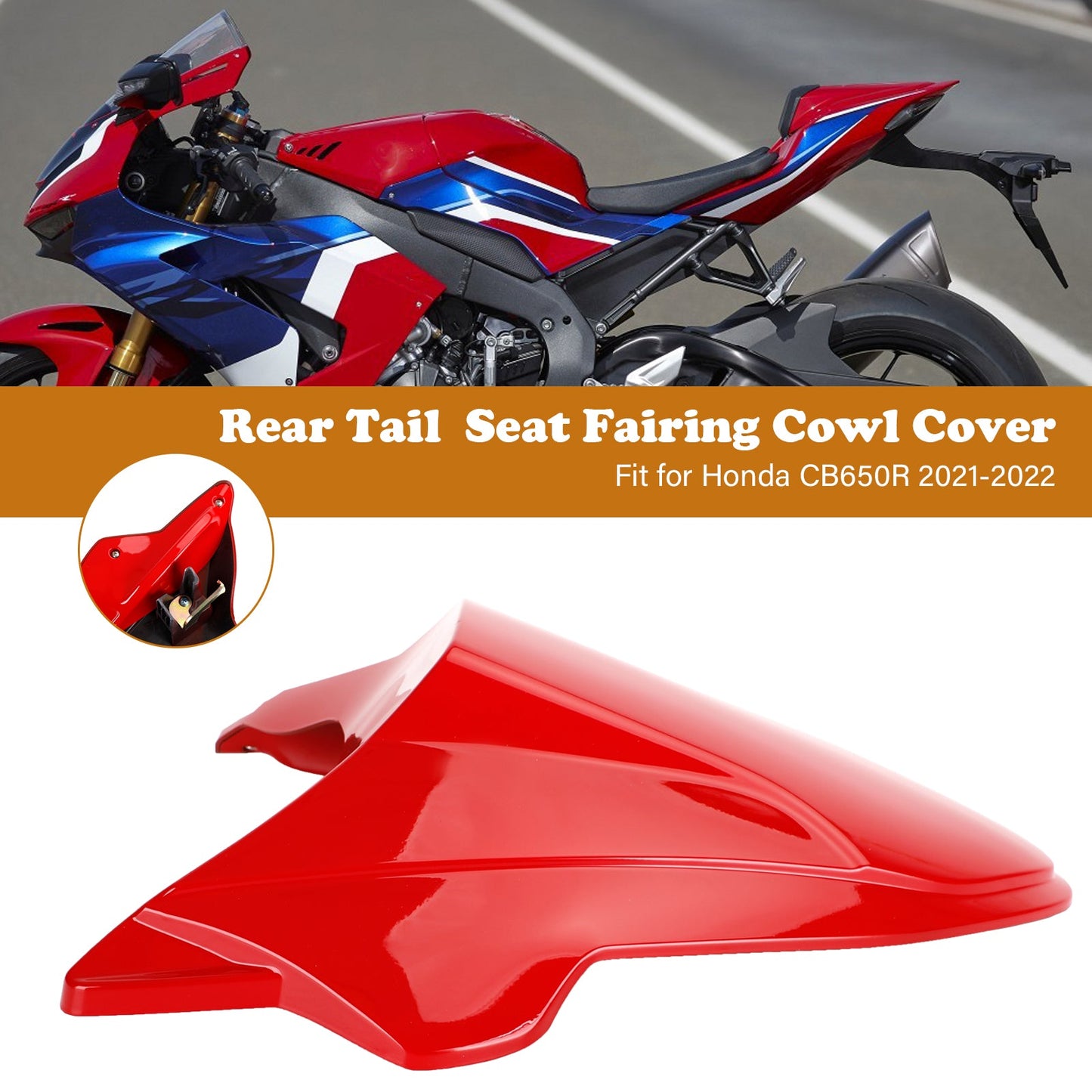 Rear Tail Seat Fairing Cowl Cover for Honda CB650R 2021-2022