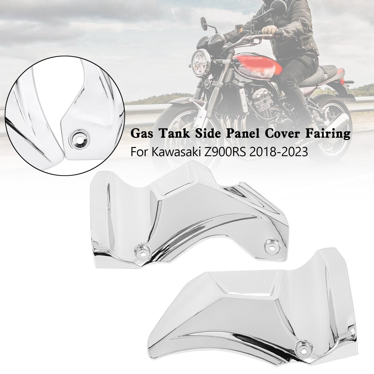 2018-2023 Kawasaki Z900RS Gas Tank Side Trim Cover Panel Fairing Cowl