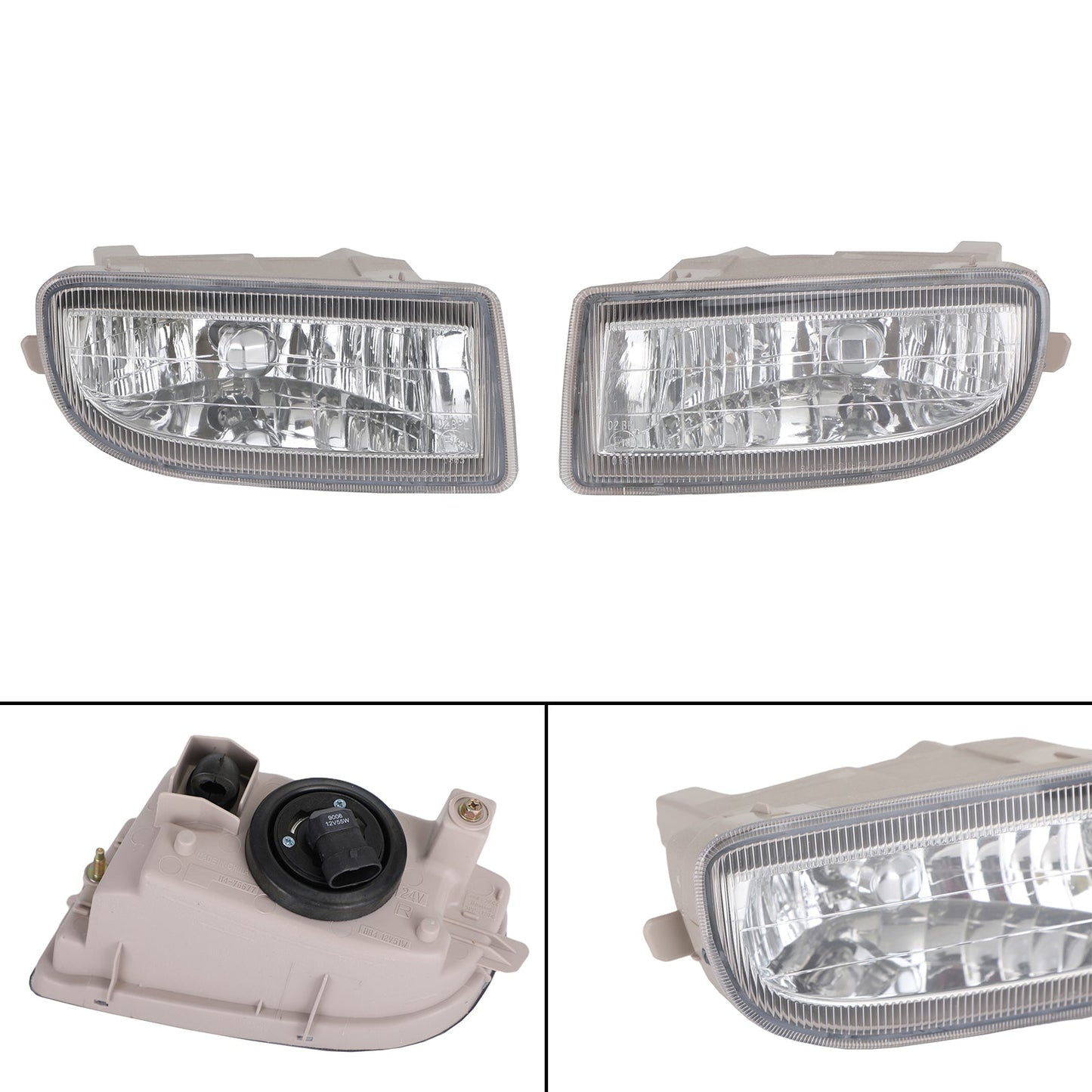 1998-2007 Toyota Land Cruiser Pair Front Bumper Fog Light Driving Lamp