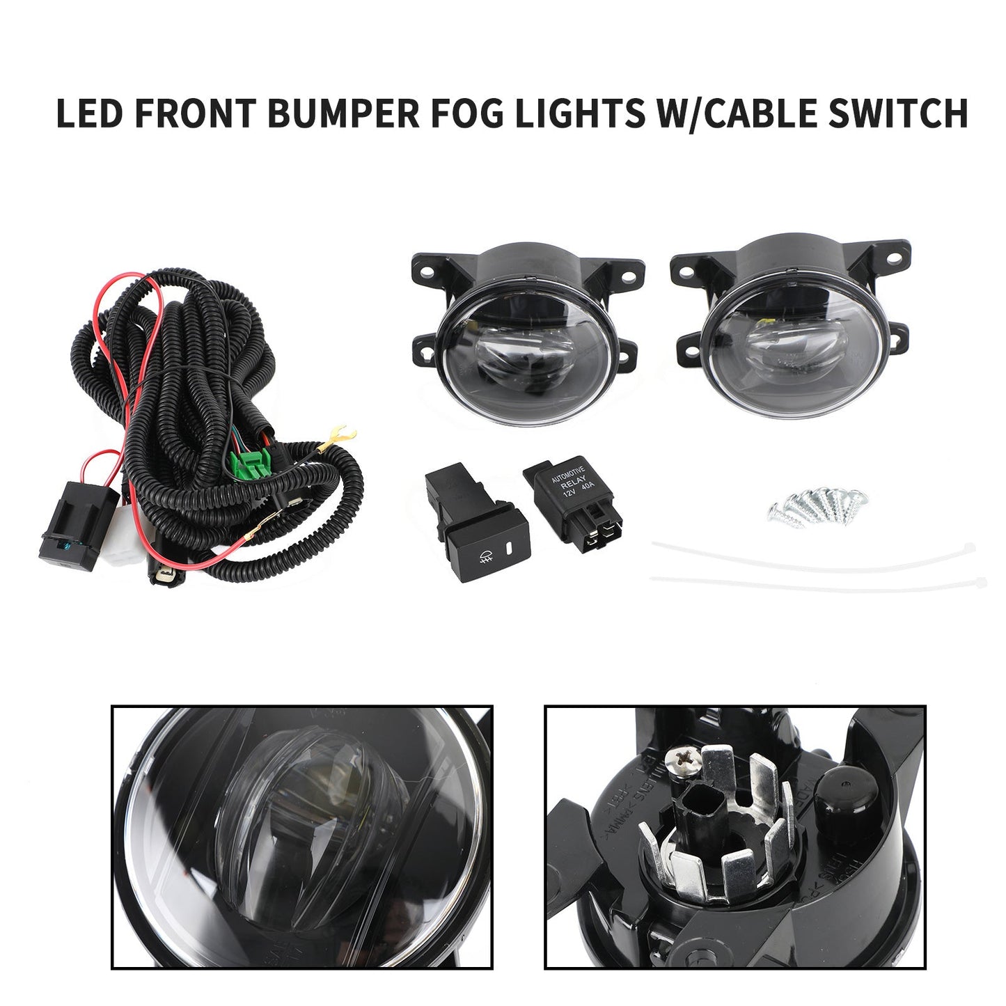 2022 Honda Civic Sedan/Hatchback/Si Front LED Fog Light Driving Lamp Switch Wiring Kit