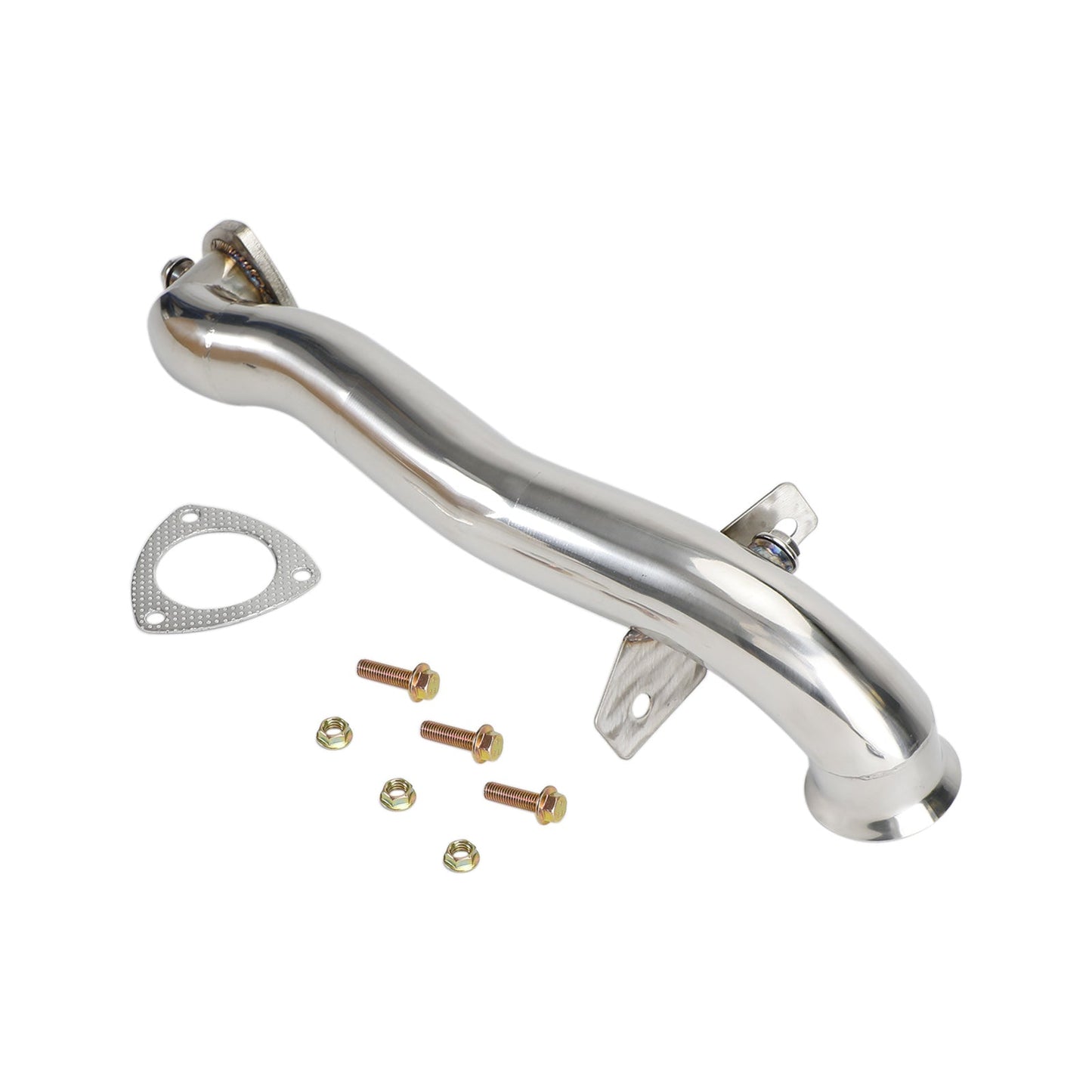 Downpipe Exhaust for 2007-2016 Mini Cooper R55-R61 1.6 Turbo 2.5 inch with 2 O2 sensor bungs Champoo