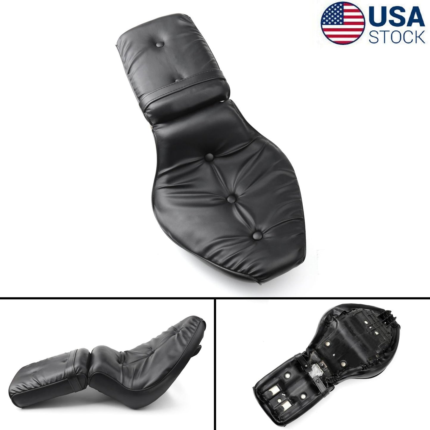 Replace Front Rear Driver Passenger Seat Black For Honda Shadow Vlx Vt 600 88-98