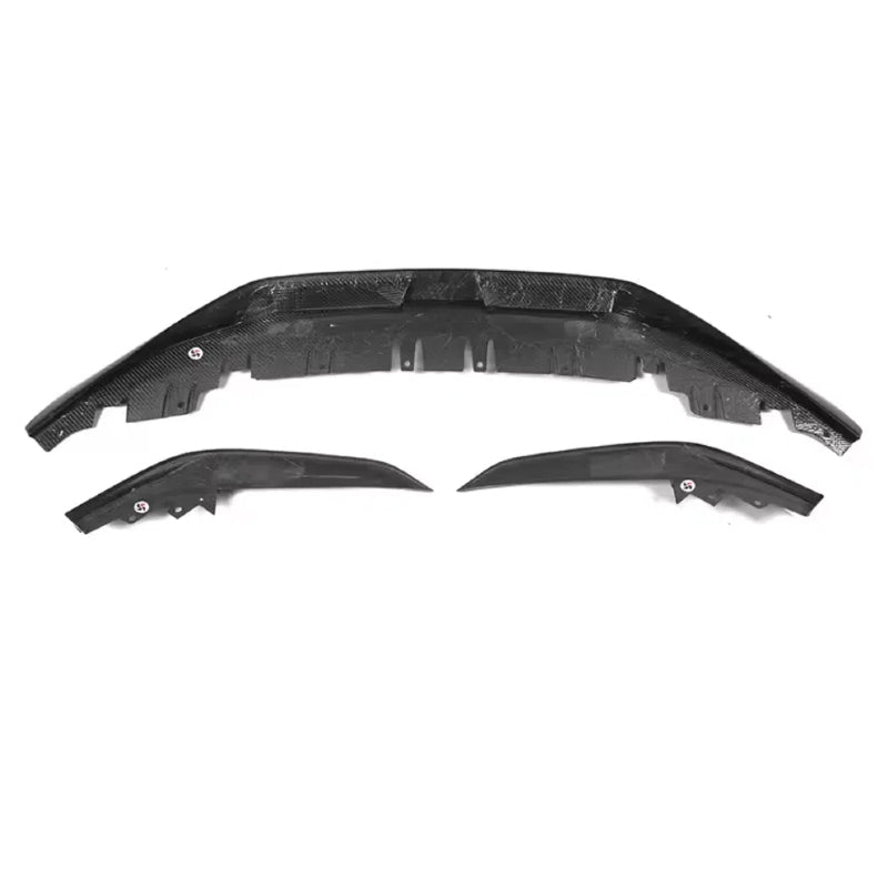 BMW 4 Series Gran Coupe G26/i4 2021-IN 3PCS Winglet Lips Blades Dry Carbon Fiber Front Bumper Lip Splitter