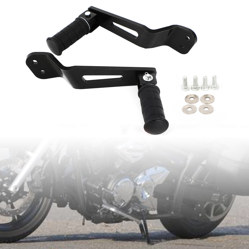 Black Rear Passenger Foot Pegs For Yamaha Bolt XVS950 XVS950R-Spec 2014-2020