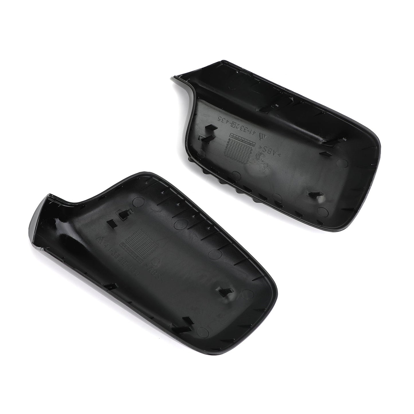 2001-2008 BMW 7-Series E65 Pair Mirror Cover Cap Black 51167074236 51167074235