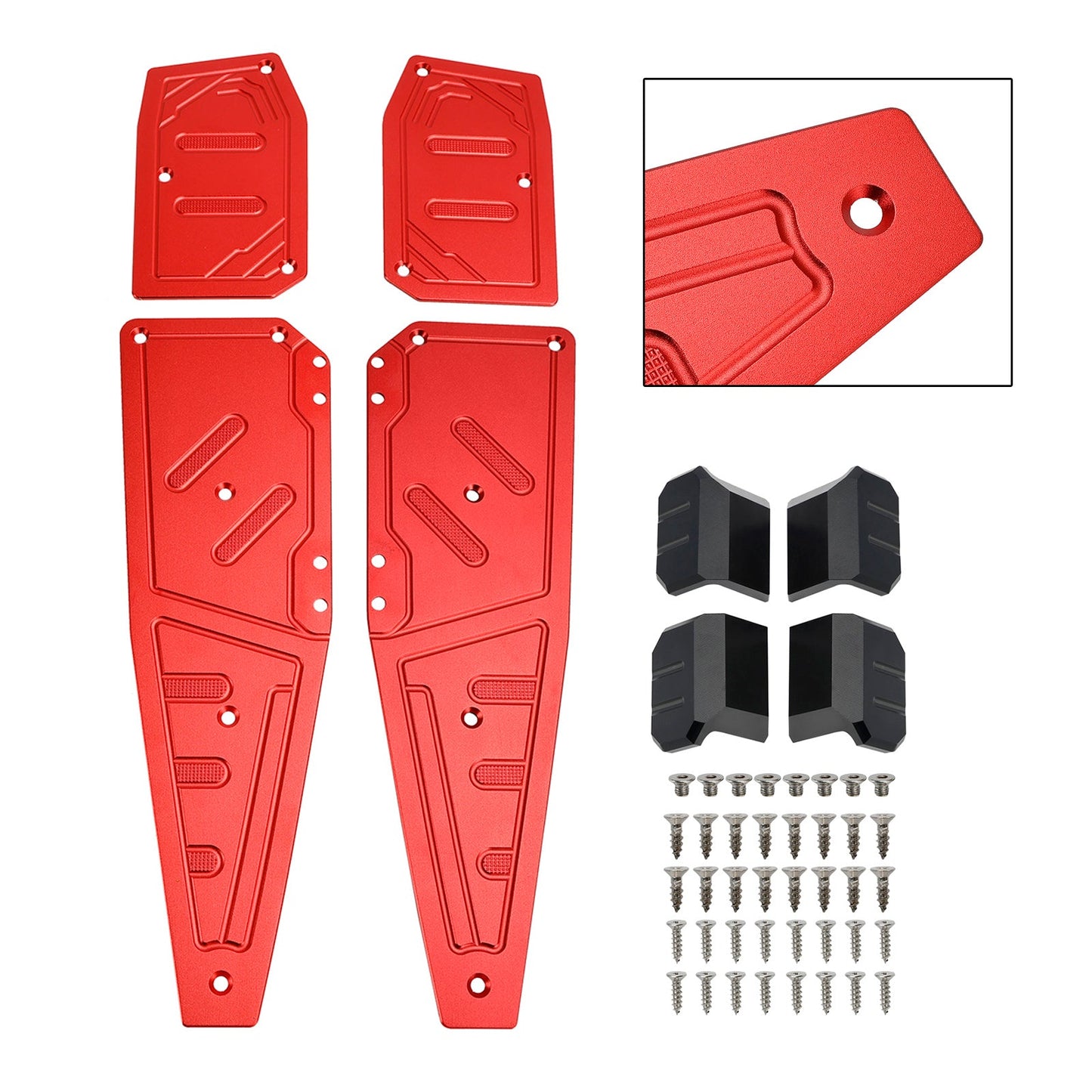 22-23 Aprilia SR GT200 SR GT125 Red Footboard Foot Rest Pad Peg Pedal Plate