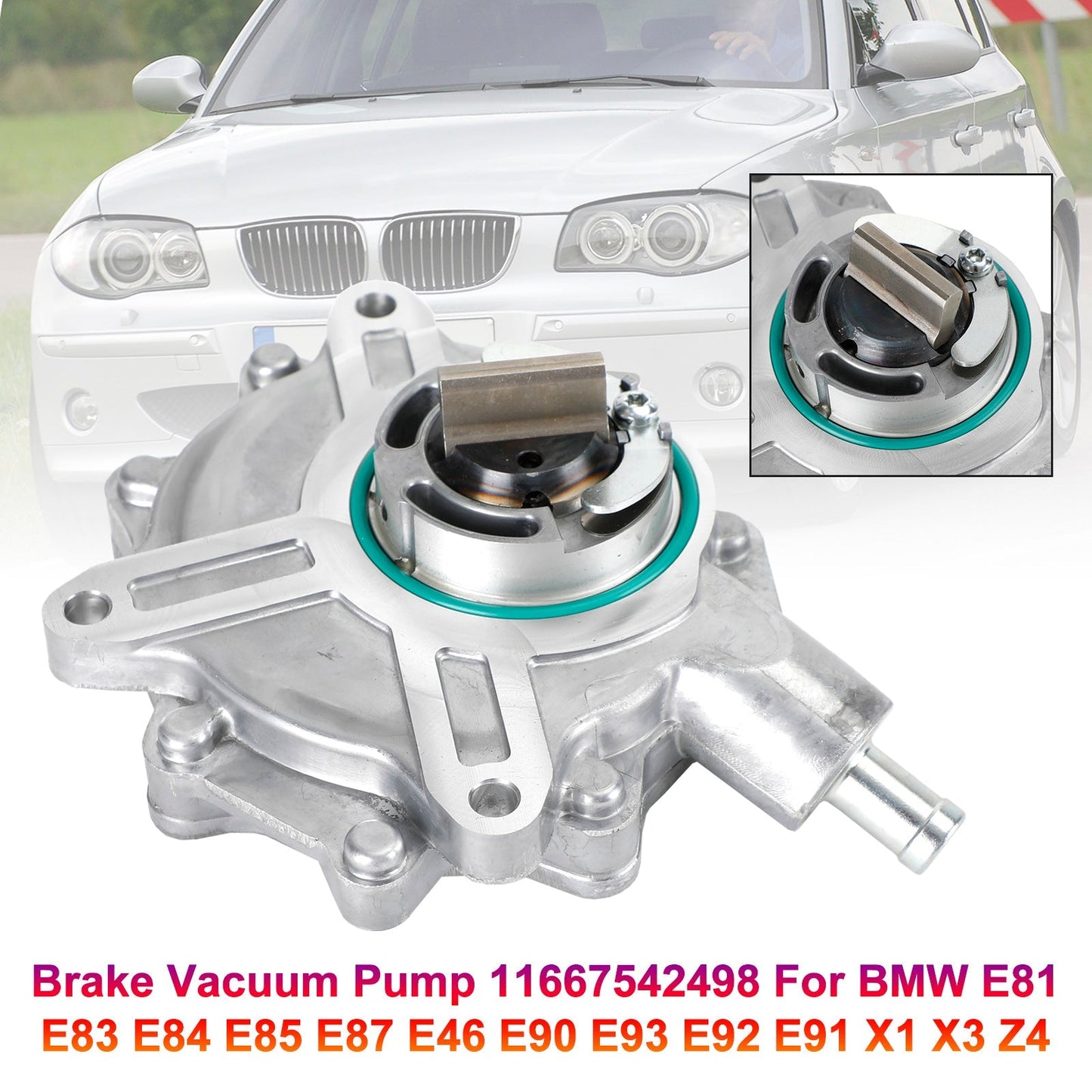 Brake Vacuum Pump 11667542498 11667502656 For BMW E81 E83 E84 E85 E87 E46 E90 E93 E92 E91